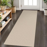 KOZYFLY hallway runner in ivory, 24x72, soft cotton for high-traffic corridors.