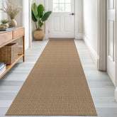 KOZYFLY Runners hallway setup adds warm tan and orange tones to entryways.