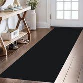 KOZYFLY washable runner rug top view shows braided texture for busy hallways.
