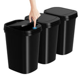 KSSKSS 3 pack bathroom trash cans with lid offer compact storage and easy lid access.