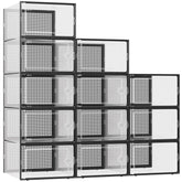 Kuject XXX-Large shoe storage box black with clear front for quick sneaker visibility.