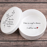 Kullder i have an angel i call her mom ceramic keepsake box holds cherished memories.