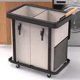 Kunlabori 190L two-section hamper with lid for organized laundry sorting at home