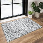 KUTA washable non-slip rug entryway 2x3 grey with secure grip for busy floors