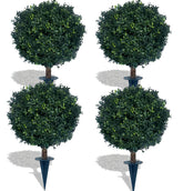 kyesyes artificial boxwood ball bush 27in with spike for easy ground planting