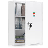 KYODOLED wall-mount locking cabinet front view for secure bathroom storage.