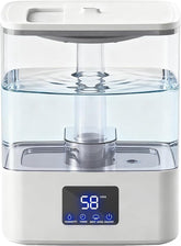 KZF 4L top fill humidifier front view supports quiet night air, ideal for bedrooms.