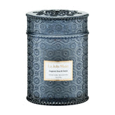 La Jolie Muse Aegean Sea & Dune candle front label showcases premium branding and scent