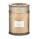 La Jolie Muse vanilla coconut candle jar close-up highlighting premium craftsmanship and inviting aroma.