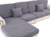 LA MEACK cushion cover with dimension guide helps achieve the right chaise or sofa fit.