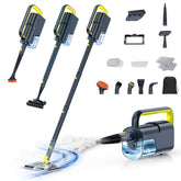 LABIGO 10-in-1 steam mop heats up in seconds for quick cleaning.