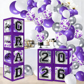 Labrostar balloons in purple create a vibrant photo-ready backdrop