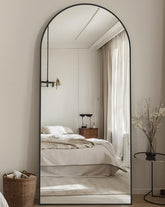 LadyNow full-length mirror with arched design in black for full outfit viewing