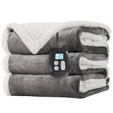 LaffyLo electric heated blanket full size 72x84 warms quickly for cozy nights