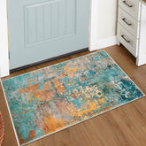 Lahome 2x3 rug entryway with abstract colorful pattern for a welcoming space