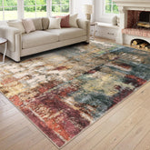 Lahome 6x9 abstract area rug with color-splash design for living rooms