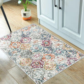 Lahome Elise Aqua/Multi close-up pile shows a soft, cozy surface.