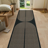 Lahome Enfys rainbow kitchen runner close-up texture showing durable, easy-care surface.