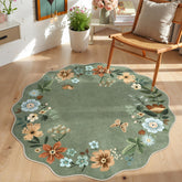 Lahome floral round rug 3ft adds vibrant charm to living spaces