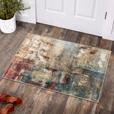 Lahome Modern Abstract Area Rug 2x3 close-up shows soft faux wool texture for cozy floors.