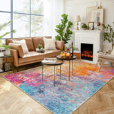Lahome modern abstract rug with colorful pattern for vibrant living room