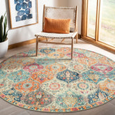 Lahome Moroccan Trellis round rug 5ft soft texture for cozy living spaces.