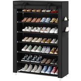 Laiensia 7-tier vertical shoe rack top view shows compact footprint for entryways.