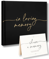 Lamare funeral guest book hardcover with gold stamping for a dignified memorial