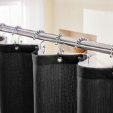 Lameirose 3-in-1 outer curtain shows water-repellent fabric that helps keep floors dry.
