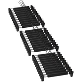 Lamitocs 30-pack hangers with clips securing fabrics securely.