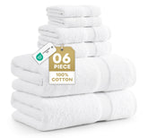 Lane Linen 6-piece bath towel set close-up texture for plush softness