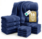 Lane Linen bath towels navy show plush softness and strong absorbency.