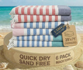 Lane Linen oversized beach towel 39x71, quick-dry and sand-free.