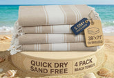 Lane Linen Beach Towel oversized 39x71 inches for lounging and sharing