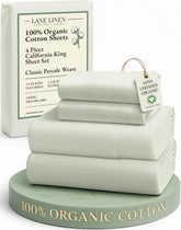 Lane Linen California King flat sheet 104x106 for generous coverage and breathable comfort.