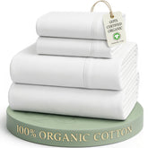 Lane Linen eco-friendly packaging shown with reusable fabric bag