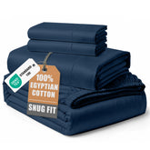 Lane Linen Estate Blue sheets close-up highlighting silky sateen finish for luxury sleep