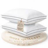 Lane Linen King Pillow 2-Pack side view showing ergonomic neck support.
