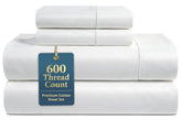 Lane Linen king flat sheet with silky sateen finish for luxury