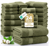 LANE LINEN oil green bath sheets are large, soft, and highly absorbent for spa-like comfort.
