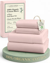 Lane Linen organic cotton flat sheet full size shows breathable, soft surface