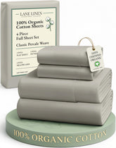Lane Linen organic cotton percale sheets for breathable, hotel‑quality comfort.