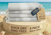 Lane Linen oversized beach towels four-pack with large coverage for beach days