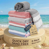 Lane Linen pool towels oversized 6pc set for beach days and travel