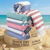 Lane Linen sand-free beach towel with bag for sandy shores