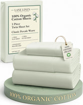 Lane Linen twin sheets percale soft – crisp, breathable comfort for restful nights.