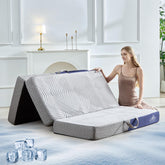Lansteen cooling foldable mattress cover: silky fabric and easy machine-wash cleaning.