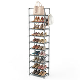 LANTEFUL 10-tier shoe rack front view for compact entryways.