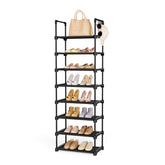 LANTEFUL 8-Tier Tall Shoe Rack full view for space-saving shoe organization.
