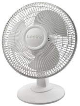 Lasko 2012 12-inch table fan front view for personal cooling at home.